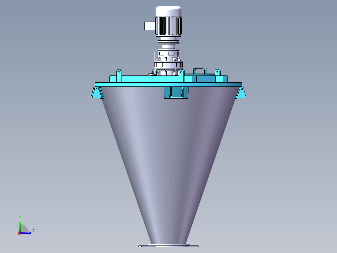双螺旋锥形混合机SW三维图=541408=80左视图