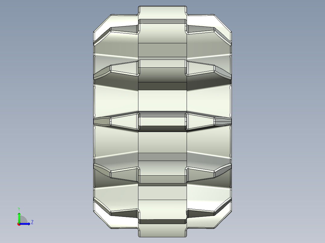 32270 Old Grey Technic Gear 12 Tooth Double Bevel.STEP左视图