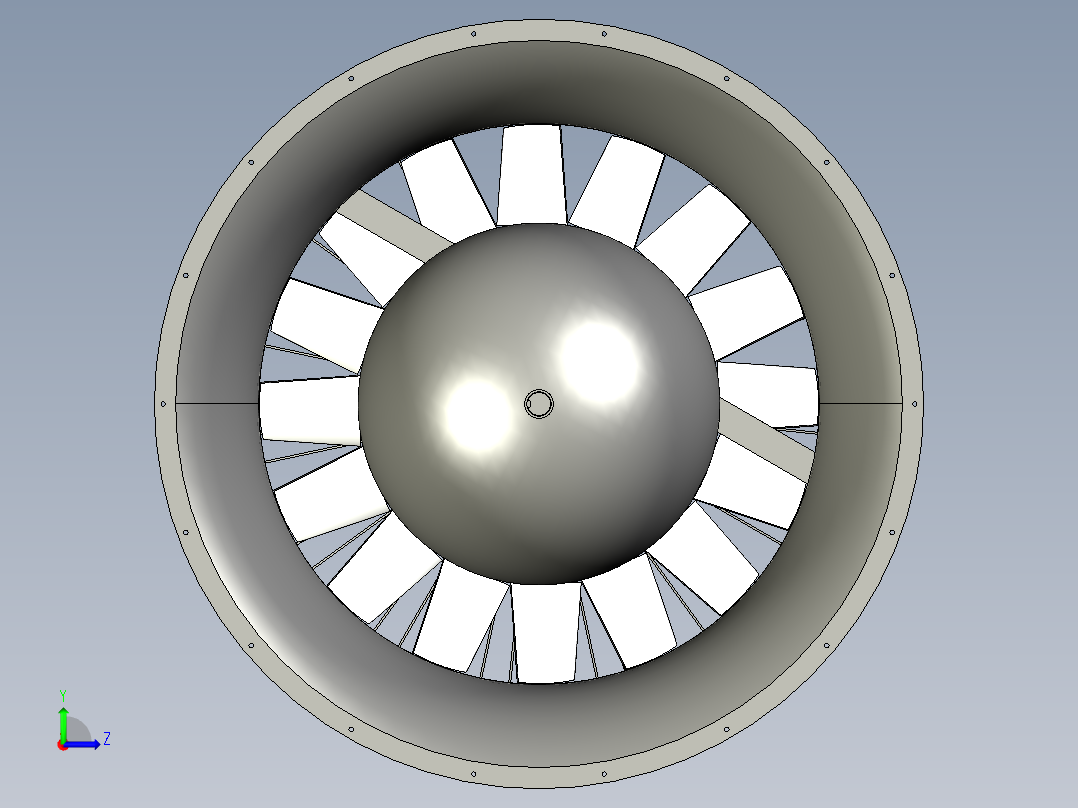 轴流式通风机结构设计含三维==704747==400左视图