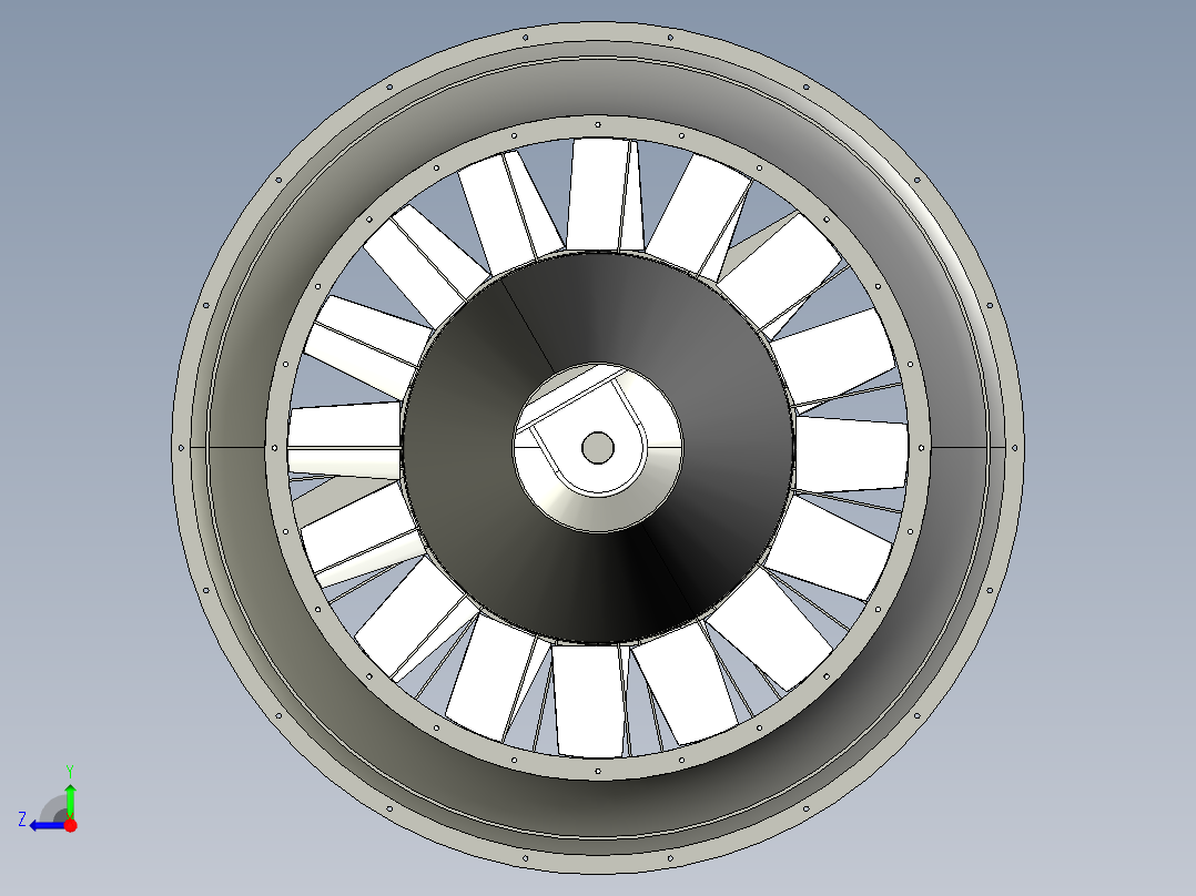 轴流式通风机结构设计含三维==704747==400右视图