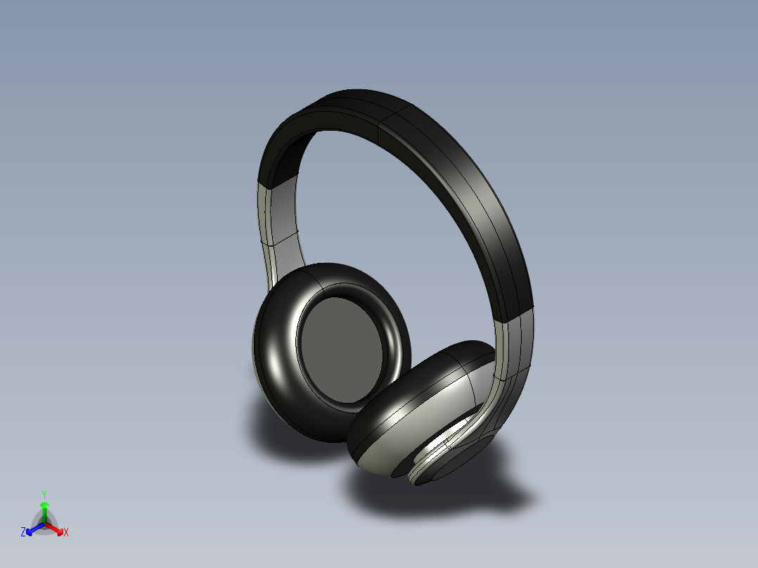 传统耳机模型正等轴测图