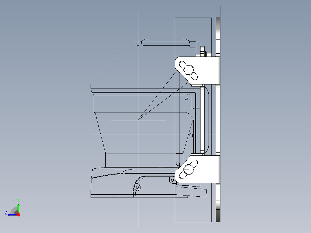 基恩士OP-86938_kc图纸模型右视图