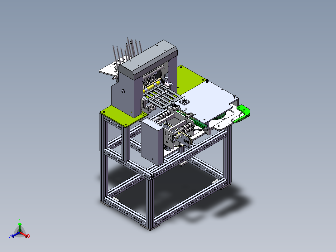 纸板自动送料机sw18可编辑正等轴测图