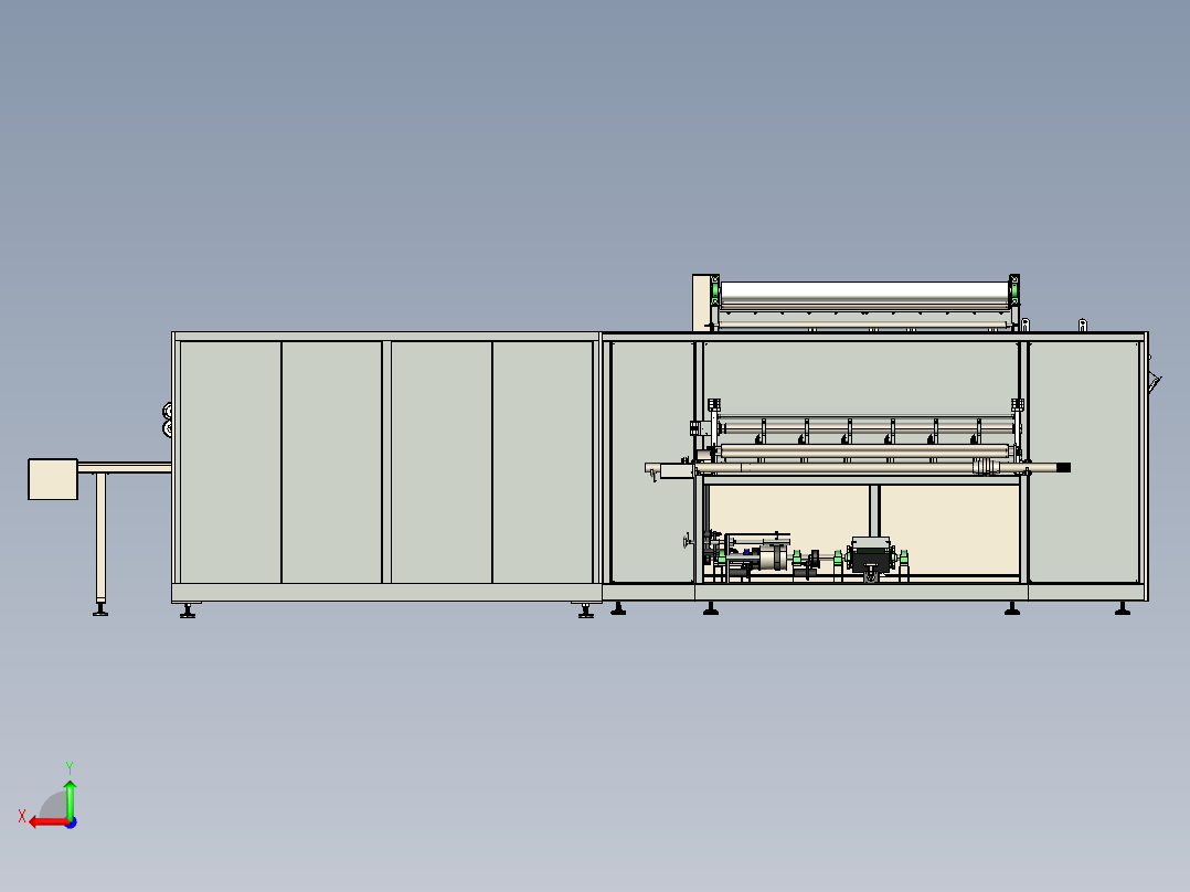 湿巾包装机step后视图