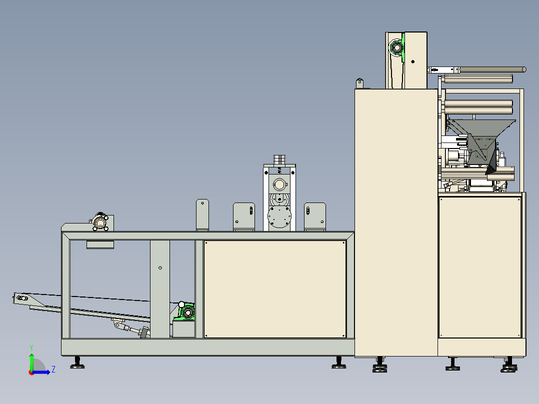 湿巾包装机step左视图