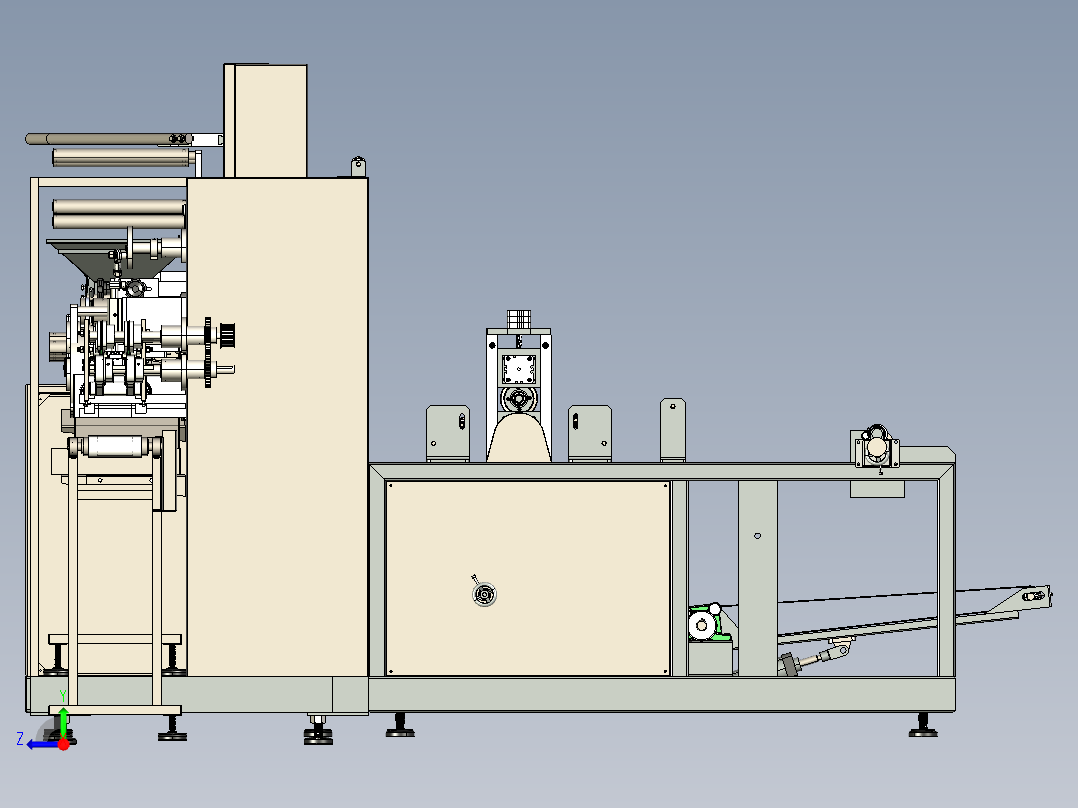 湿巾包装机step右视图