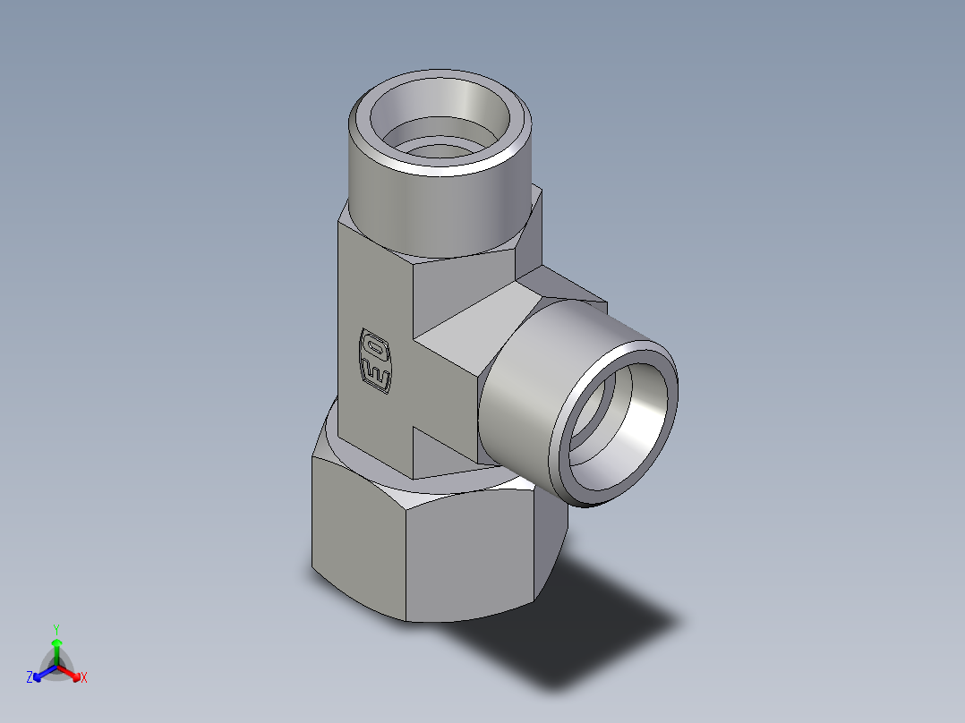 卡套式工业通用硬管接头EO_Swivel_nut_run_tee_EL16SOMD71