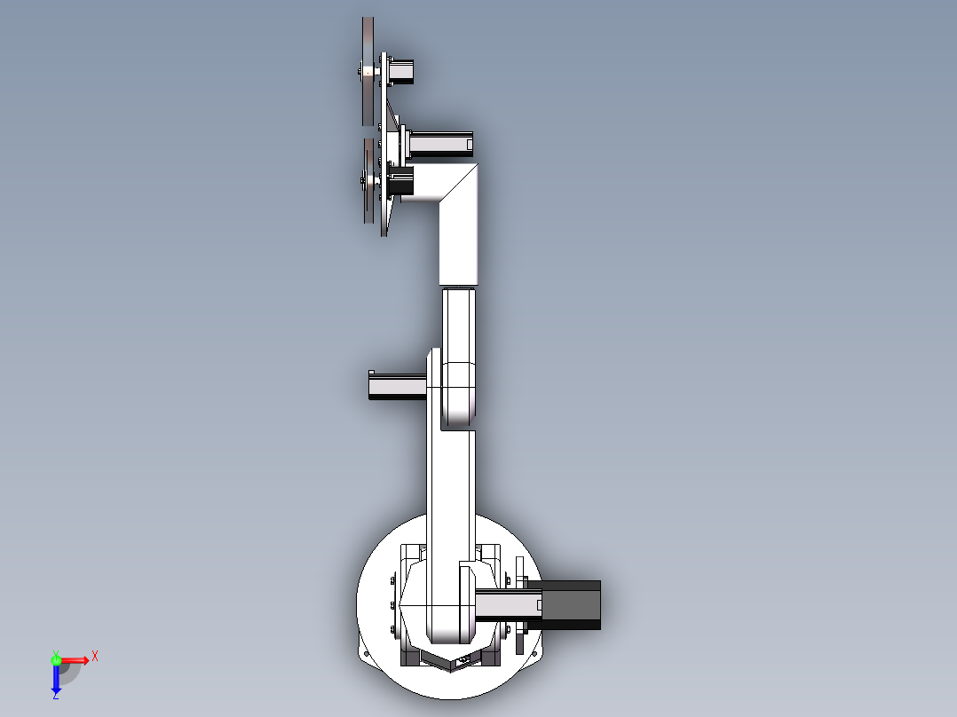 铸件打磨机械手设计含SW三维==1268484==390俯视图