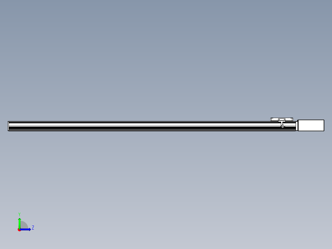 同步带全封闭直线模组TPA-HCB-105D-90-L1450-ML-Y-P20-N3左视图