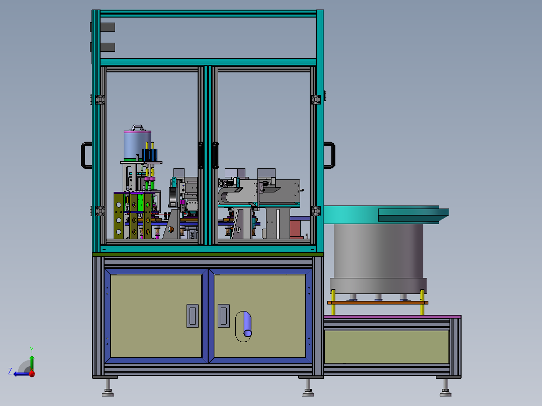 多工位转盘压装检测自动化设备右视图