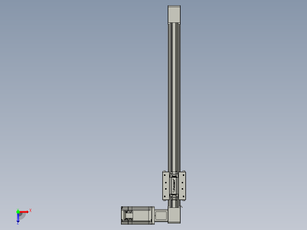 威洛博直线电机模组EB4-L80-S450-R-57-MS3俯视图