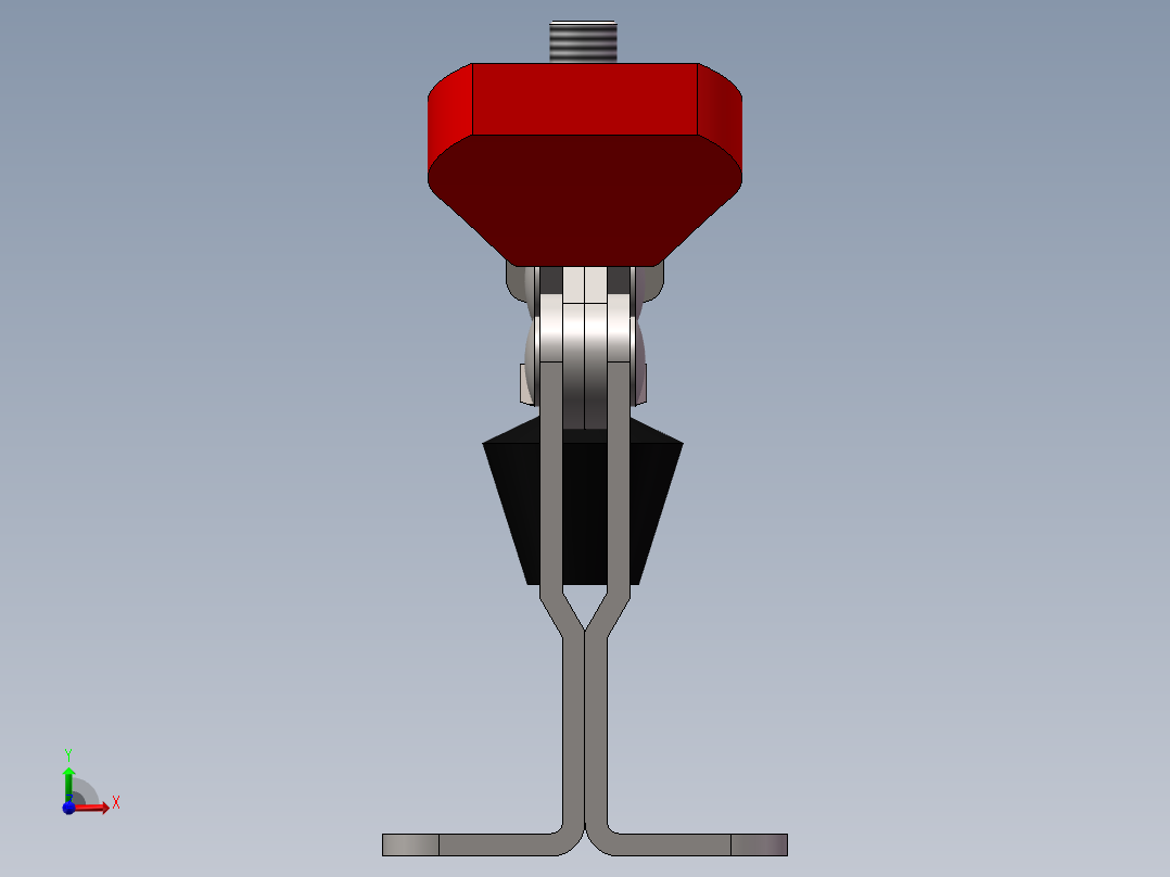水平式快速夹具前视图