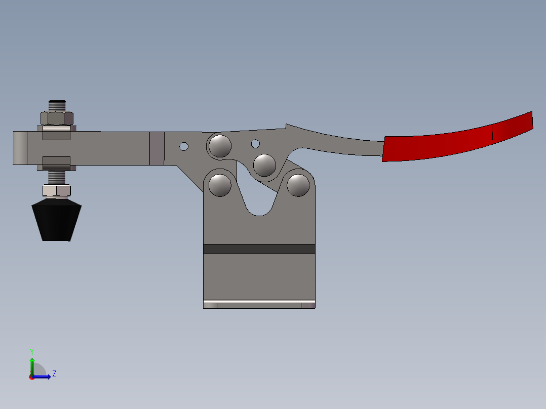 水平式快速夹具左视图