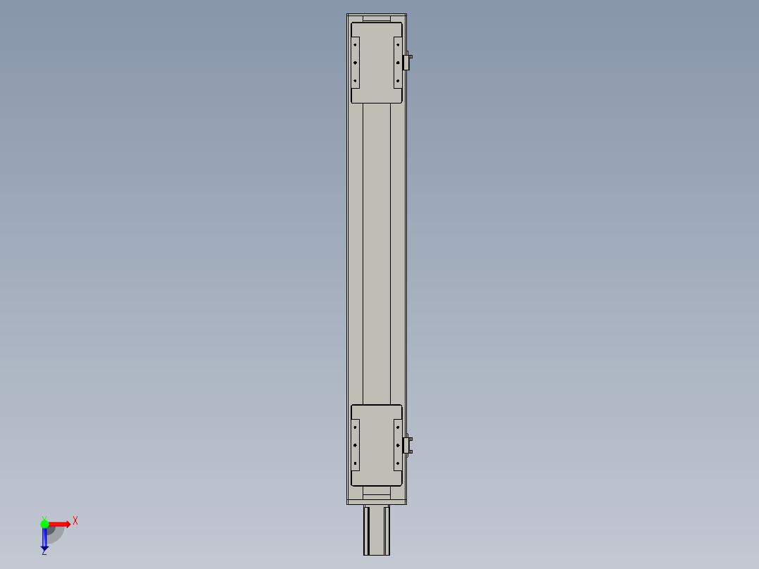 直线模组LHC14-S850-M设计图纸俯视图