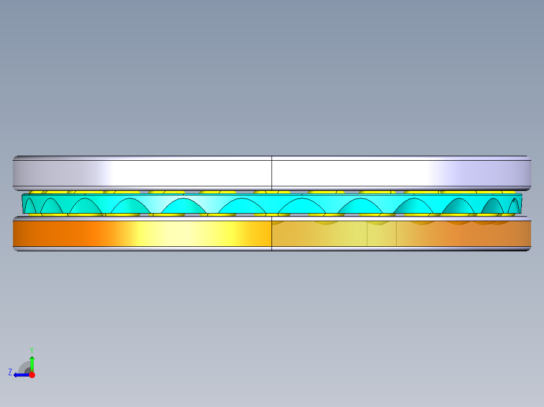 平面推力球轴承51118右视图