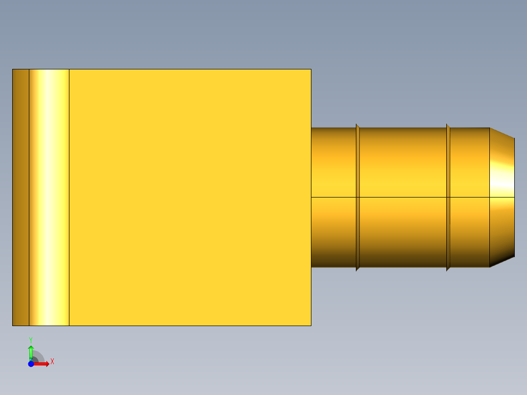工业通用螺蚊管倒齿式工业硬管接头Male Elbow 229-8-6前视图