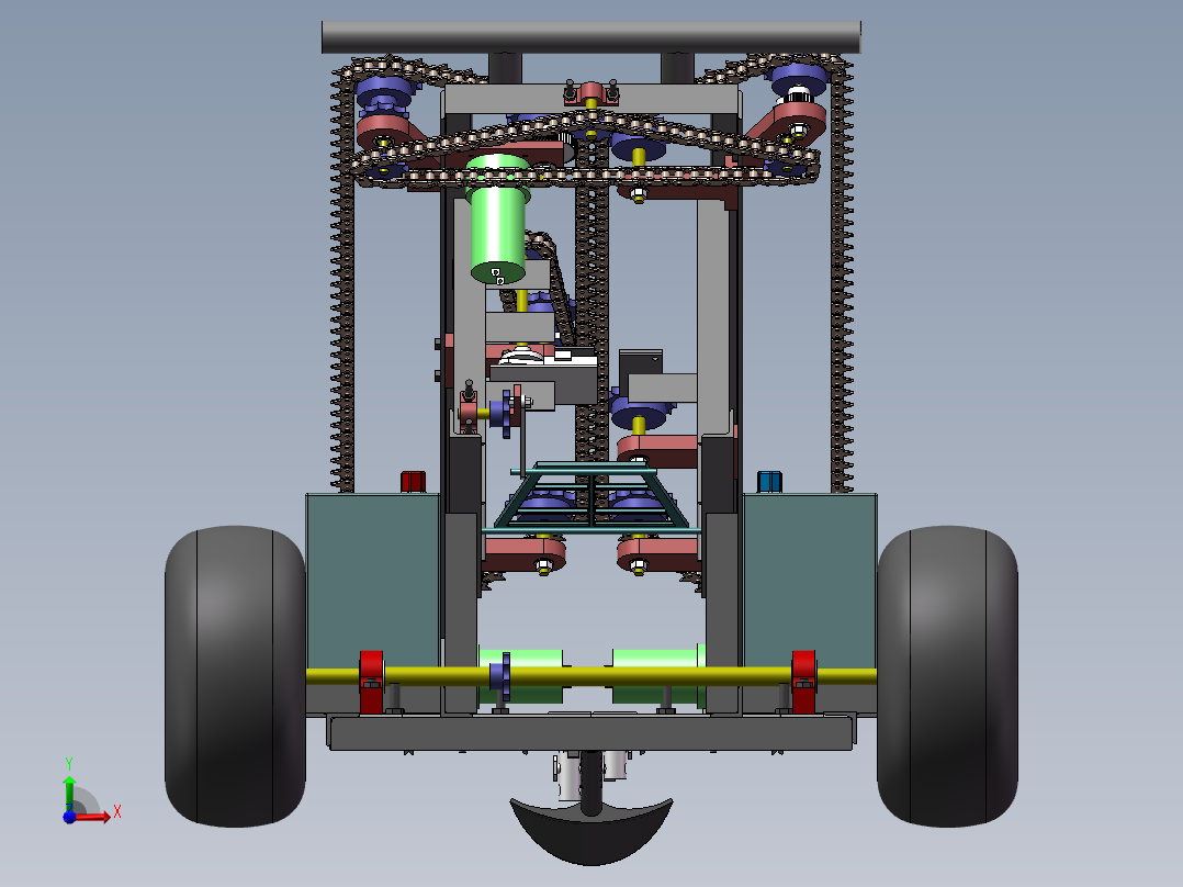 生姜收割机sw18可编辑前视图