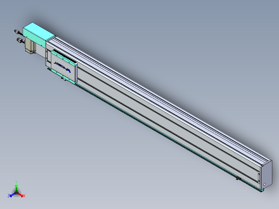 威洛博VBC同步带传动一无尘环境VBC14-L45-S1150-BR-ZP40-C3正等轴测图