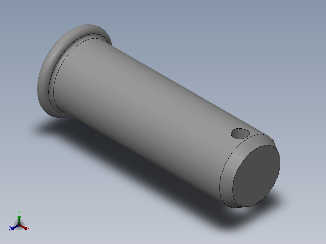 GB882销轴B型36×110正等轴测图