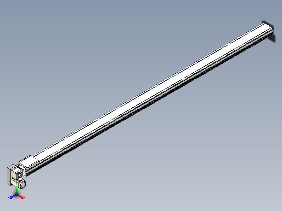同步带全封闭直线模组TPA-HCB-105D-90-L2400-LP-Y-P20-N3正等轴测图