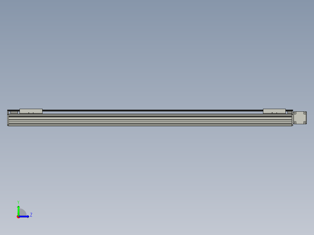 直线模组WG-LHB12-S1150-R(B)设计图纸左视图