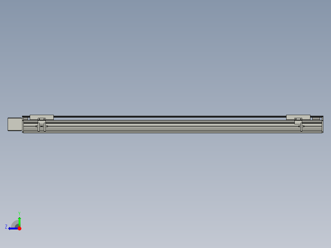 直线模组WG-LHB12-S1150-R(B)设计图纸右视图