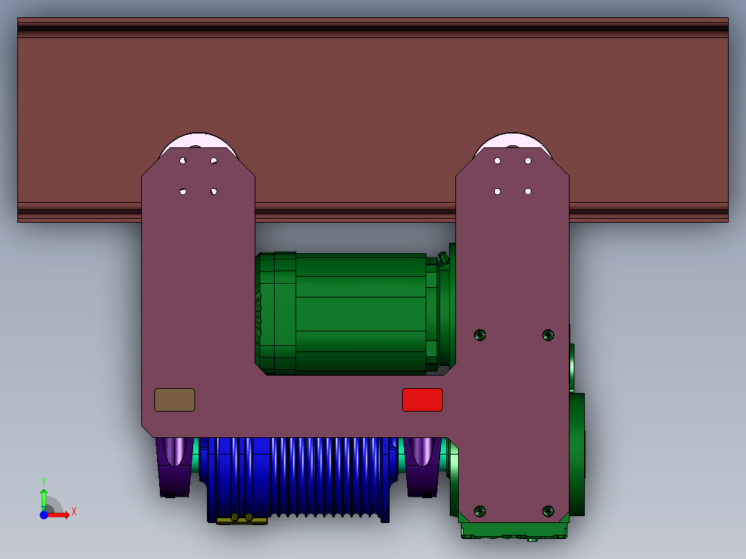 起重升降钢丝绳绞盘前视图