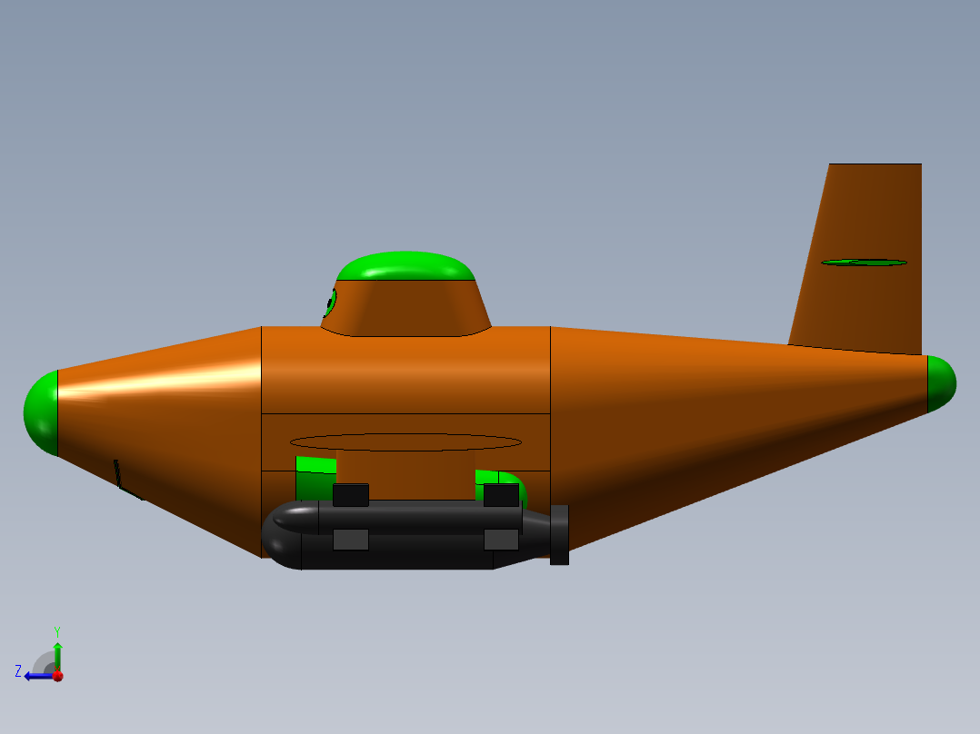 飞机总动员的卡通飞机右视图