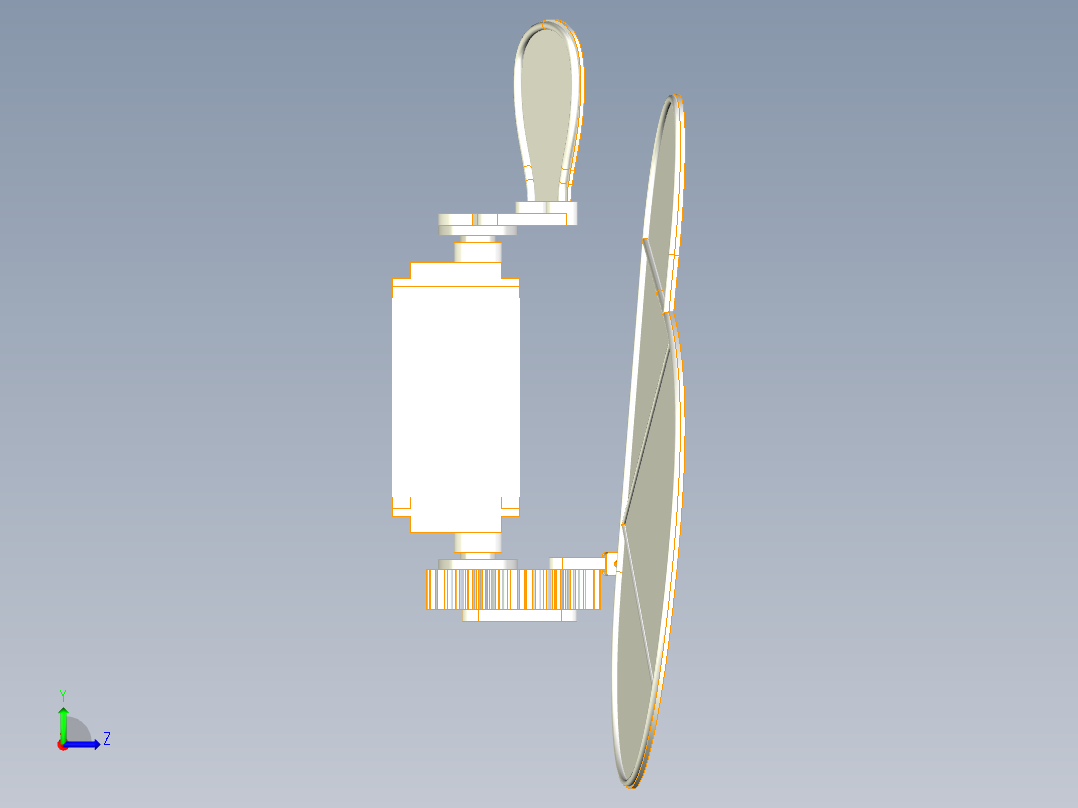 仿生机械蝴蝶设计模型三维装配左视图