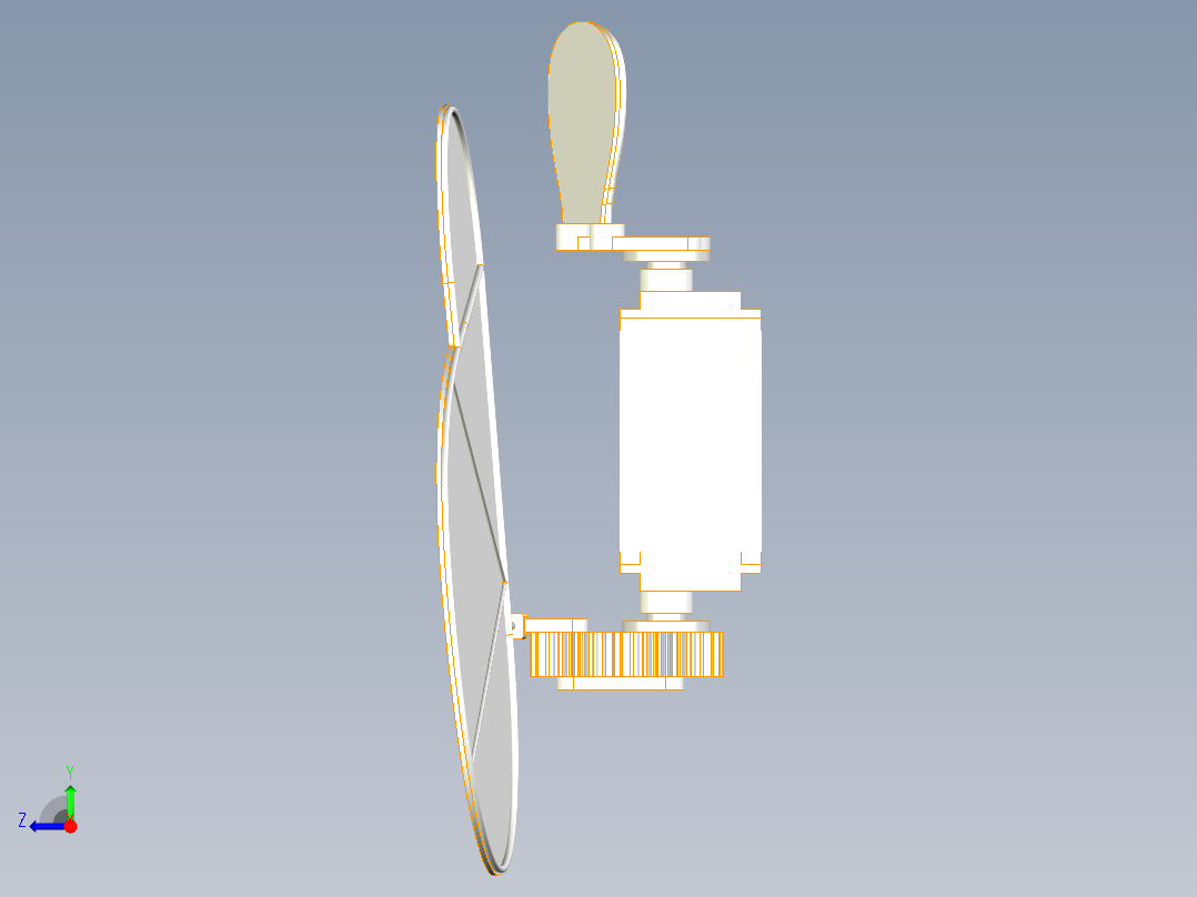 仿生机械蝴蝶设计模型三维装配右视图