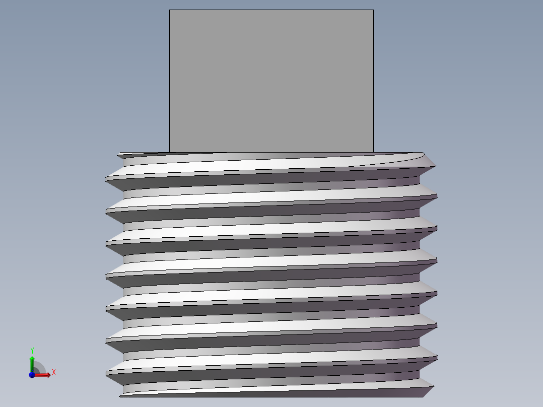 四角塞头 DN10前视图