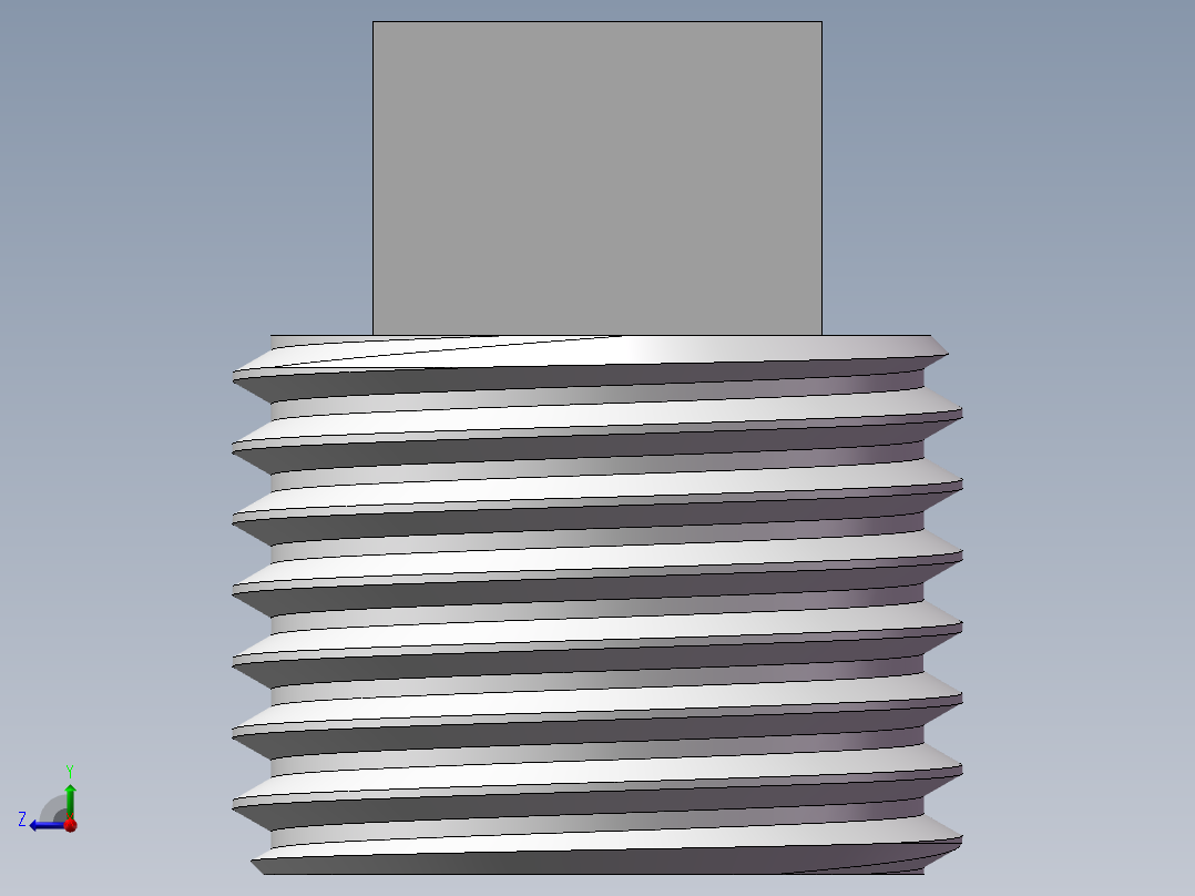 四角塞头 DN10右视图