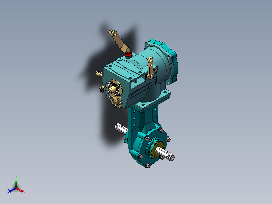 173微型耕耘机三维SW模型正等轴测图