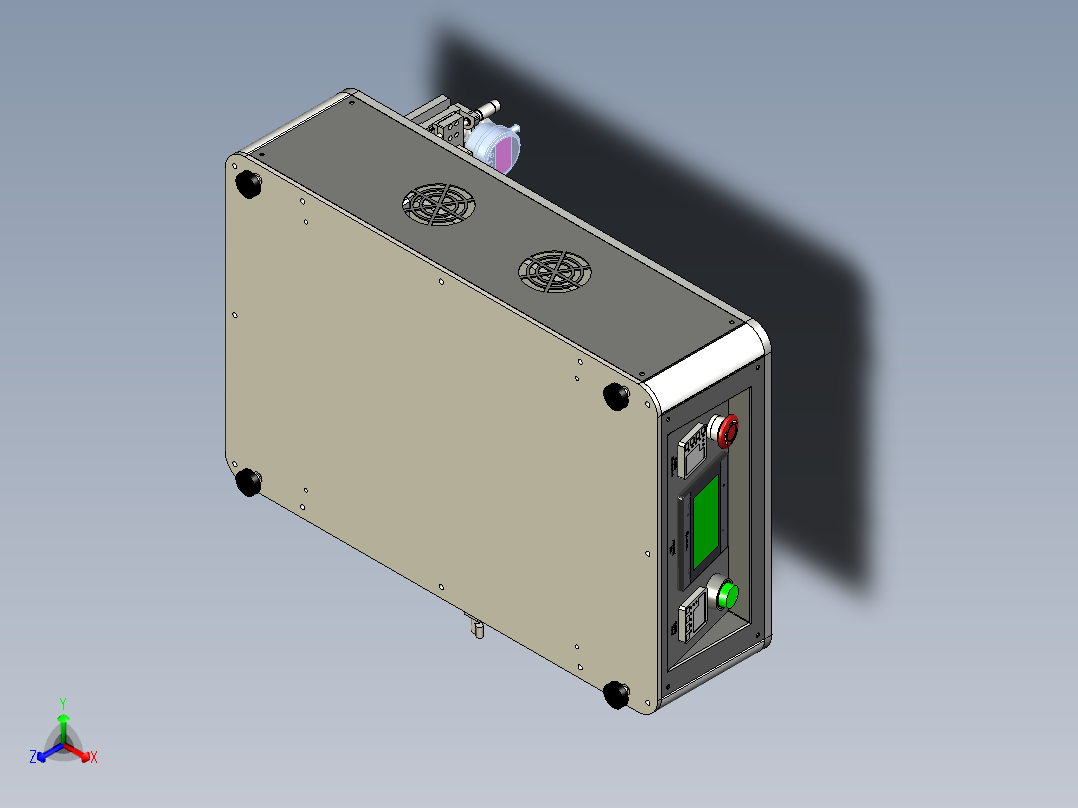 锂电实验室挤压涂布机正等轴测图