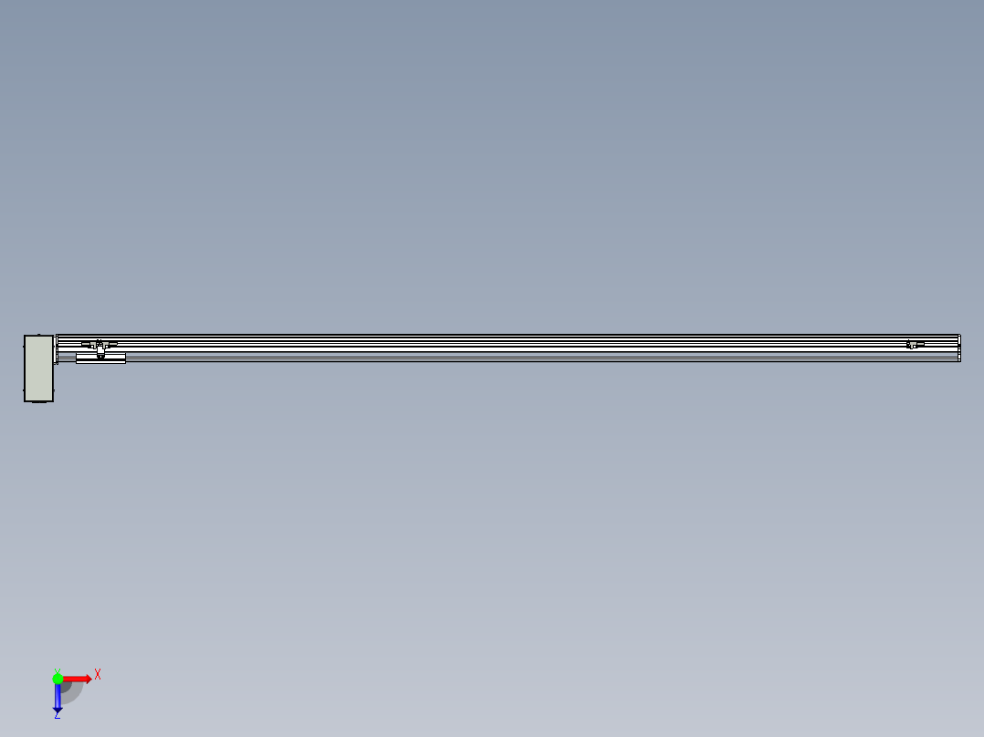 同步带滑台-半封闭B10H-L45-S1800-RU-P40-D3俯视图