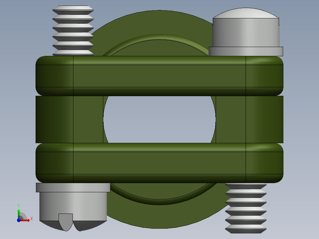 圆形连接器的后壳（电缆夹），尺寸08至24前视图
