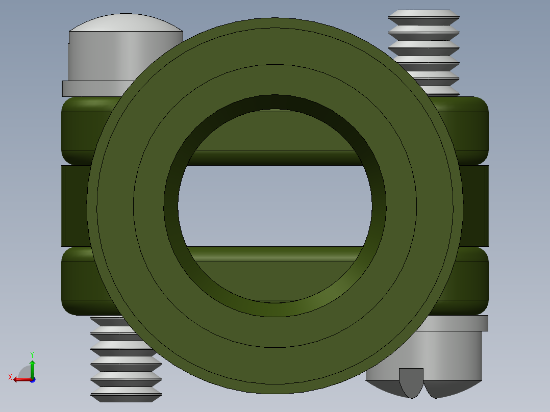 圆形连接器的后壳（电缆夹），尺寸08至24后视图