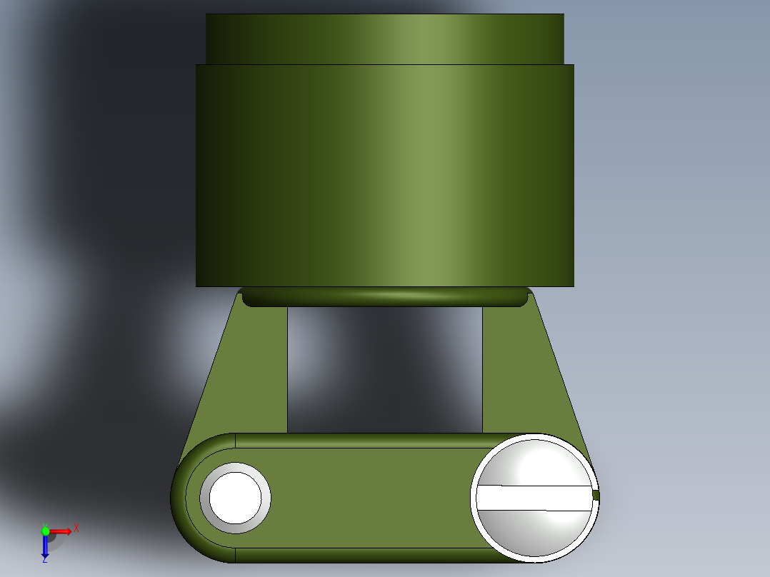 圆形连接器的后壳（电缆夹），尺寸08至24俯视图