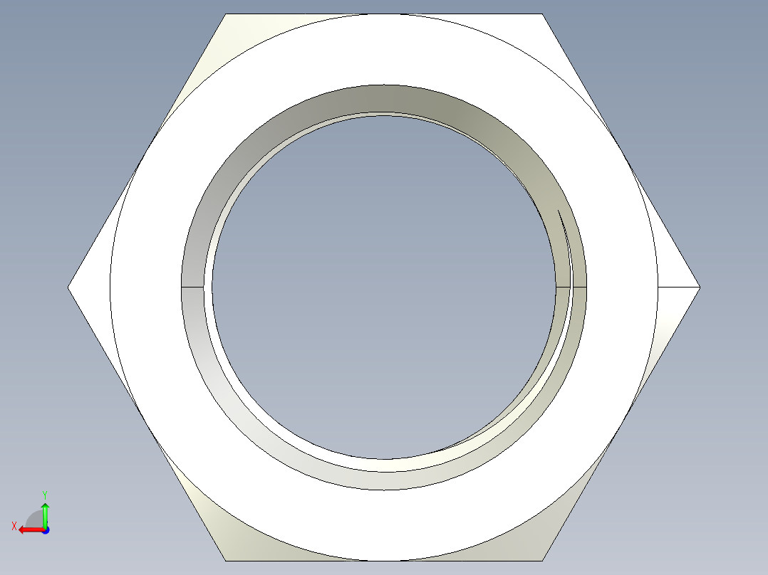 DIN 934 螺母-M80 Nut.STEP后视图