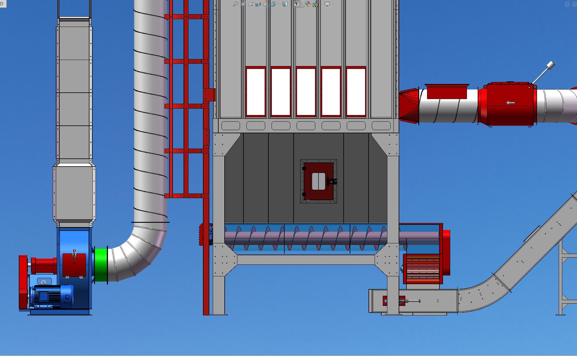 木工刮板料仓除尘器sw15可编辑
