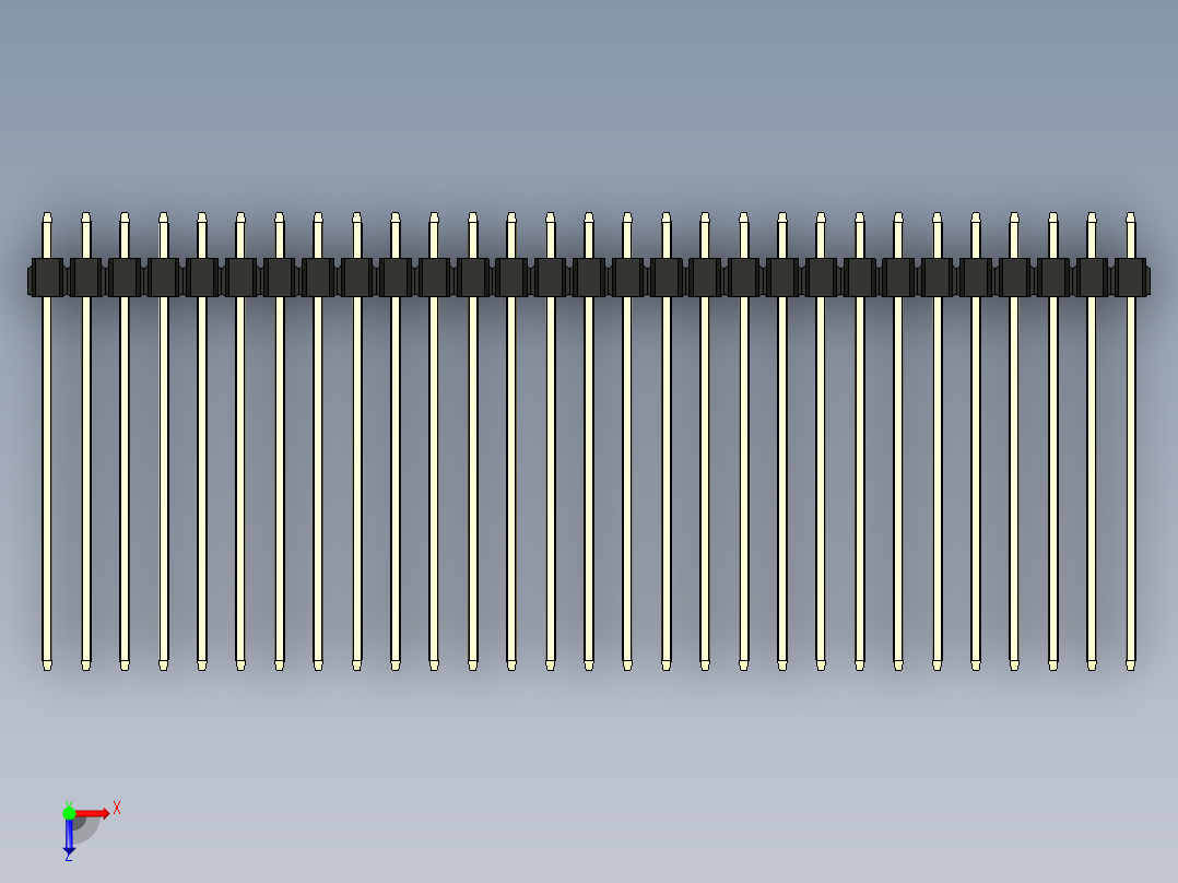 彩色公头100mil（2.54mm）系列-DS1021_black_3x29p_100mil_Type43_rev1.0俯视图