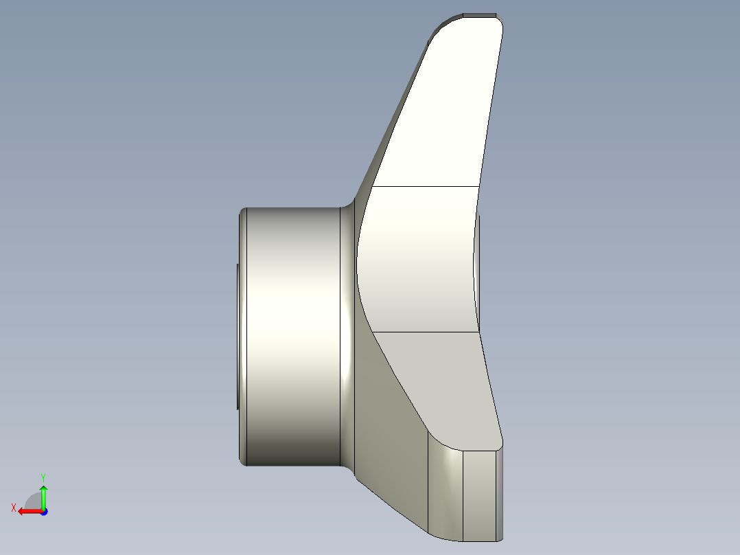 ''三瓣型把手VB.639FP-3D多系列多零件图纸模型后视图