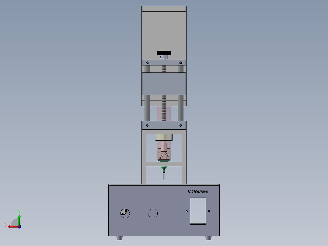 圆形拌胶机后视图