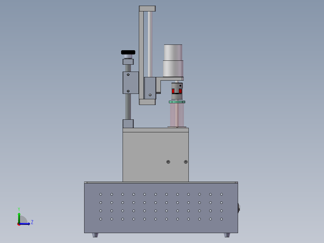 圆形拌胶机左视图