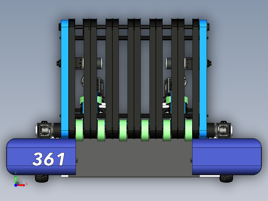 比赛机器人小车前视图