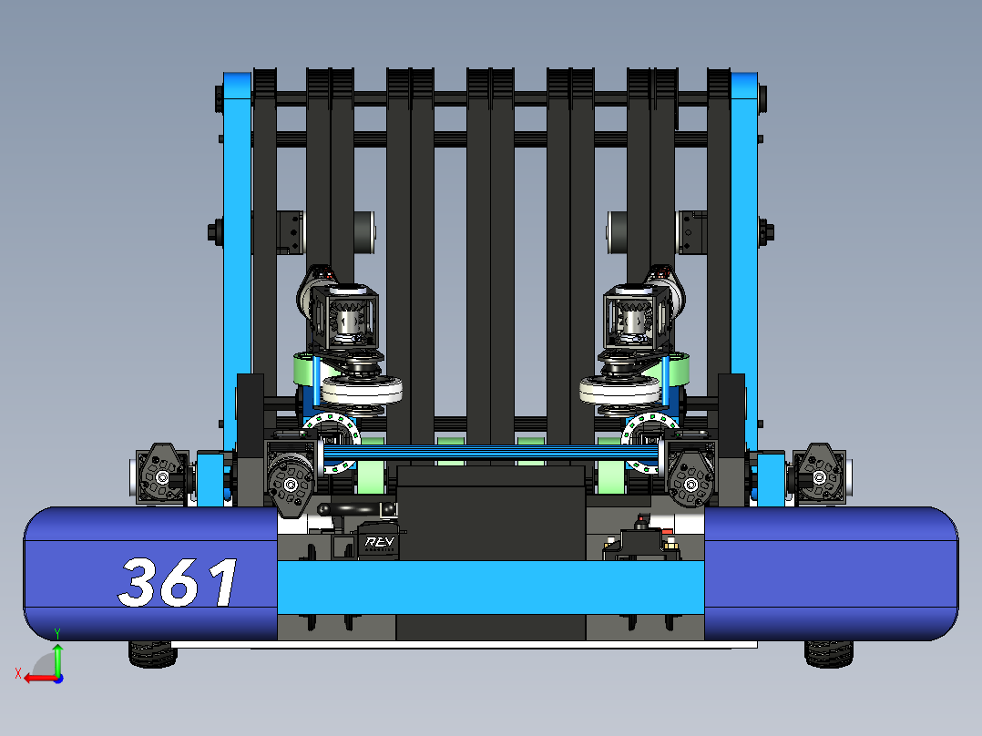 比赛机器人小车后视图