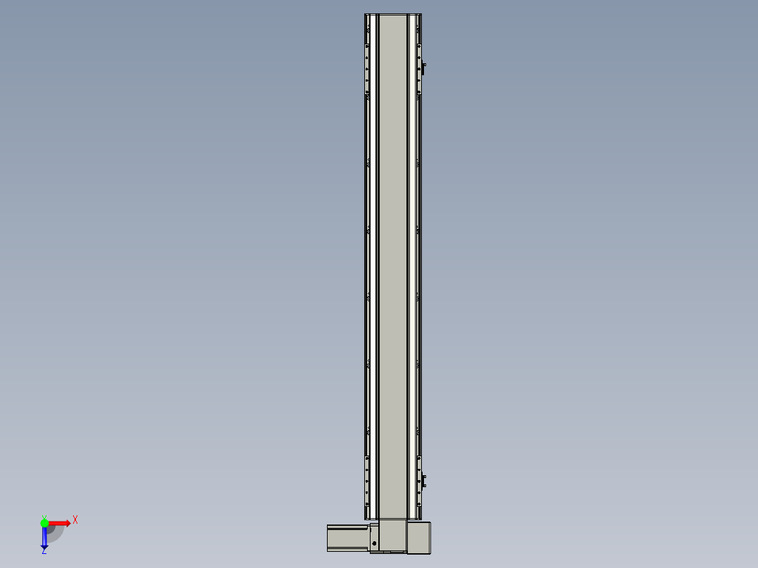 直线模组LHB17-L40-S1200-RD设计图纸俯视图