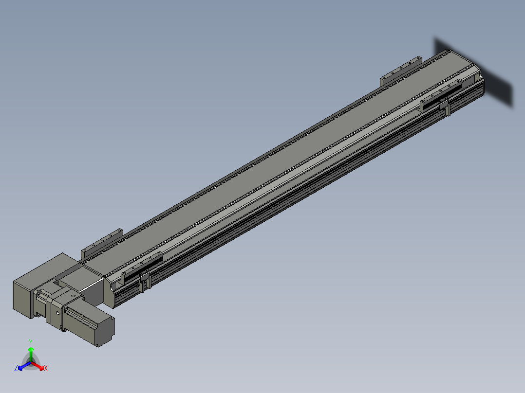 直线模组LHB17-L40-S1150-BL设计图纸正等轴测图