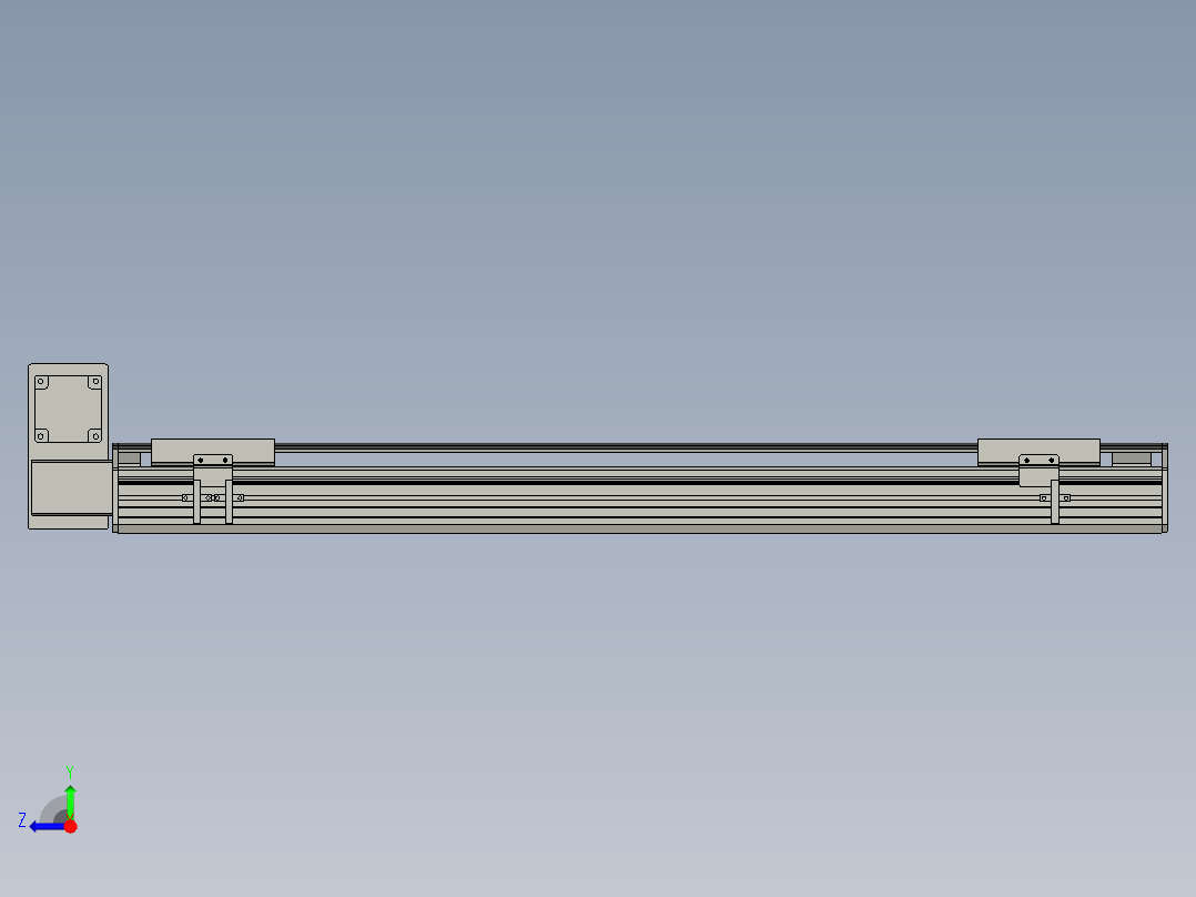 直线模组WG-LHB12-S700-LU设计图纸右视图