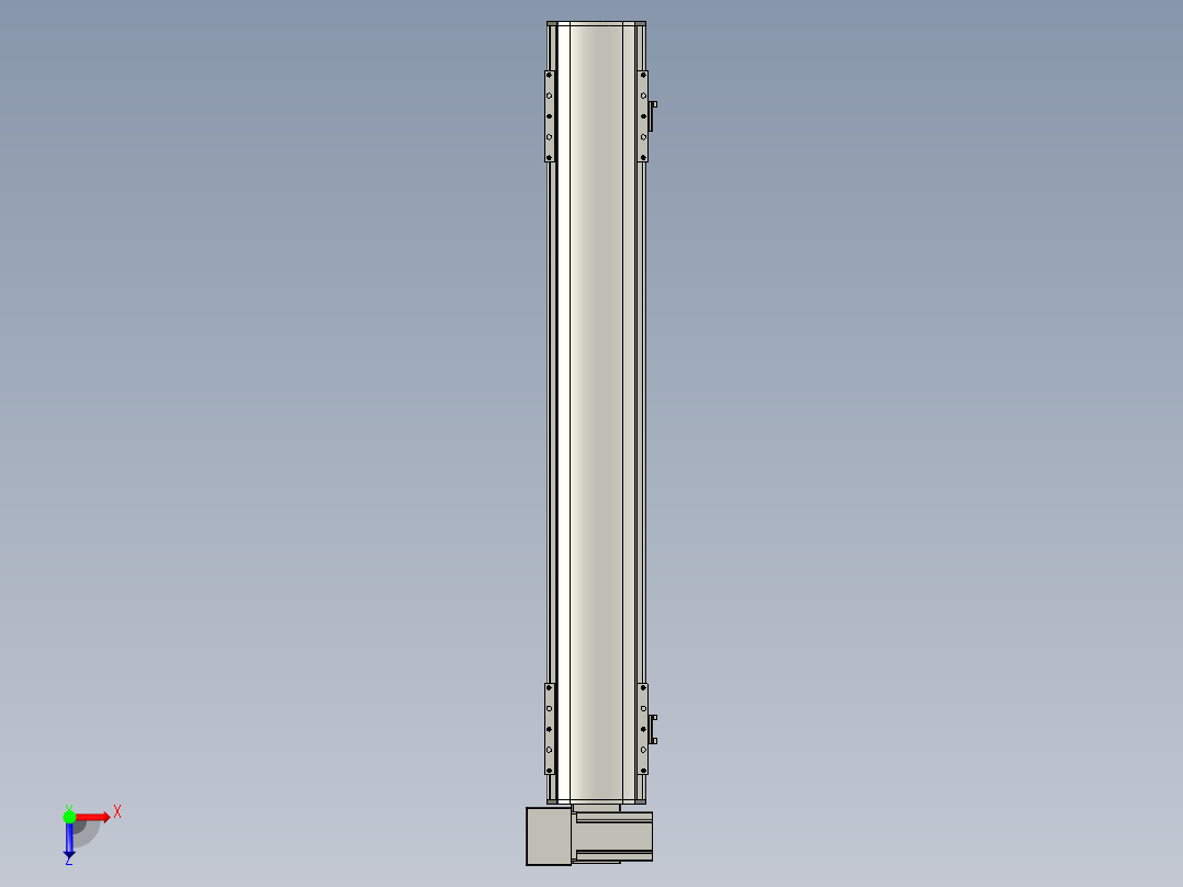 直线模组WG-LHB12-S700-LU设计图纸俯视图